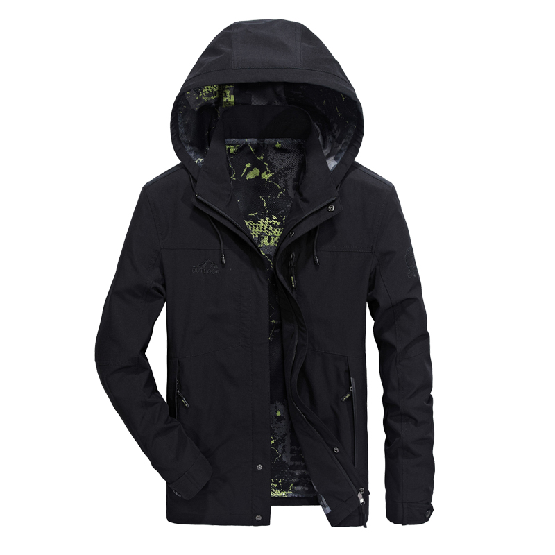 

2020 Spring Autumn Tactical Jackets Windbreaker Men Coat Outdoor Stormwear Hoodie Zipper Thin Jacket Men Casual Jacket, Gray