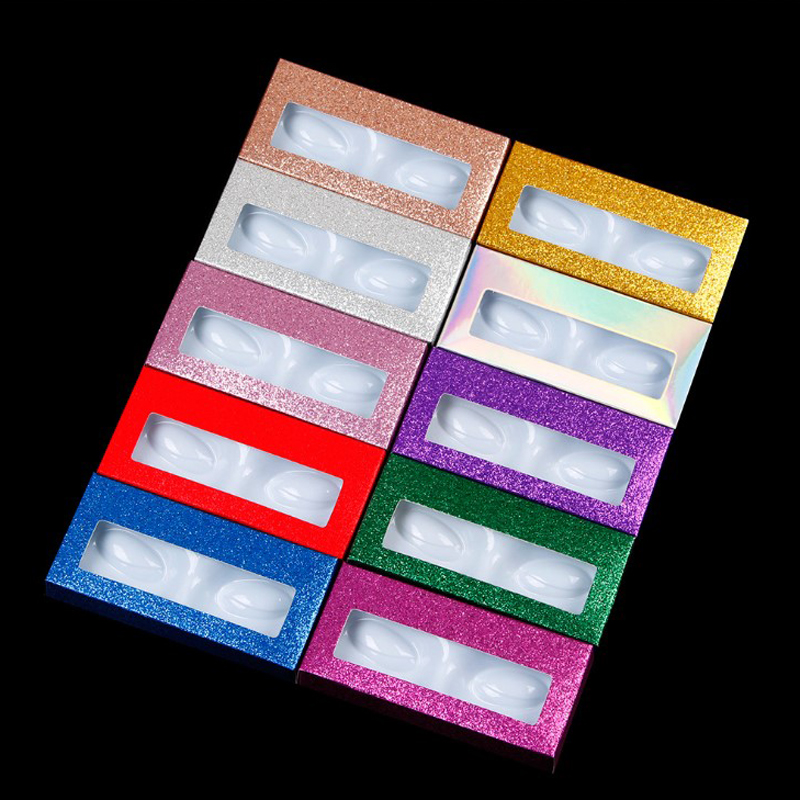 115mm*55mm*20mm Eyelash Box with Face Shape Lash Trays Blank Lash Package Tool Protective PVC Boxes Packaging-image-555510978