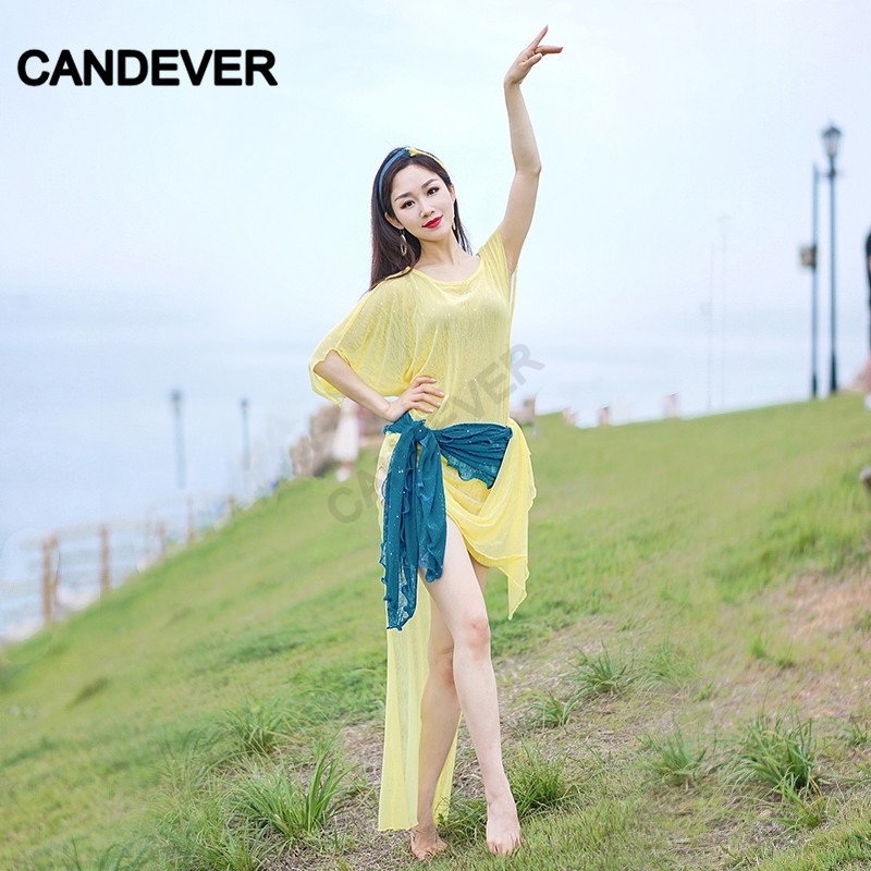 

Bellydance oriental Belly baladi eastern Egyptian hair swinging dance dancing costumes suit belt skirt dress robe set, Blue