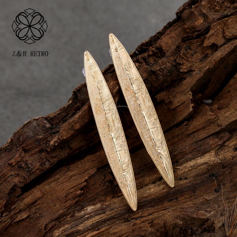 

Gold Silver Color Leaf Stud Earrings For Women Trendy Metal Charm Pendientes Women's Jewelry Female Ear Decoration Accessories