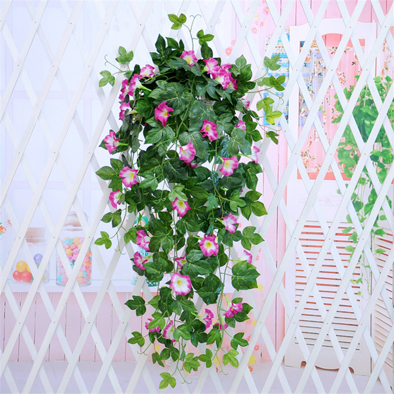 

90CM Artificial Plants Hanging Vine for Wedding Home Garden Decors Wall Backdrop Flowers Plants Artificiales Para Decoracion, White