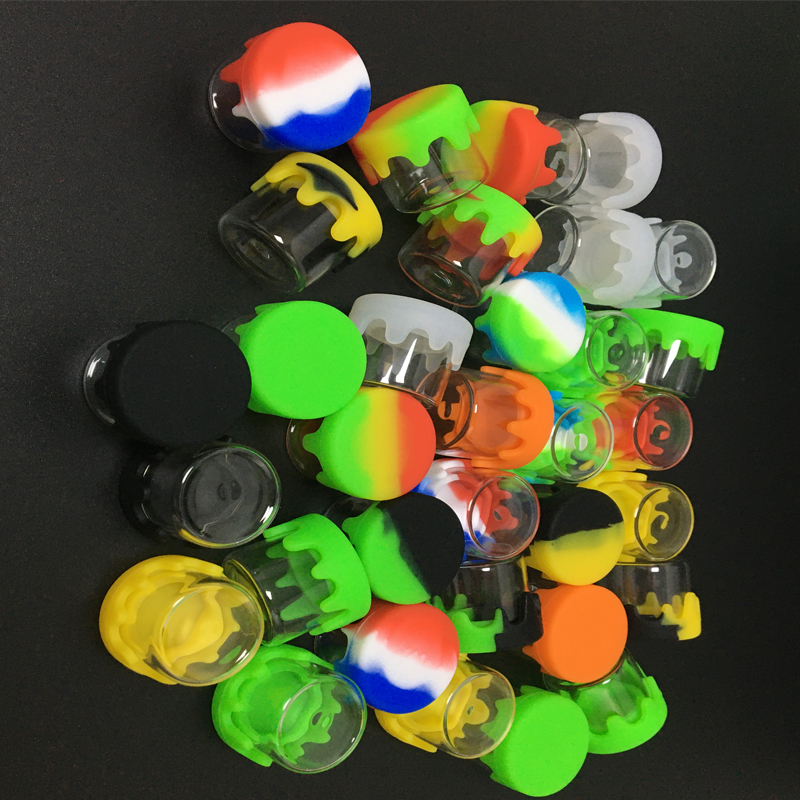 

6 Ml Nonstick Wax Container Silicone Lid Glass Jar Food Grade Concentrate Container Dab Tool Storage Jar Oil Holder For Vaporizer Vape