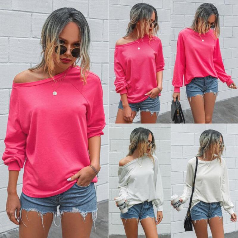 

Summer Long Sleeve T-Shirt Bamboo Fiber Cotton Comfortable Soft Women Tshirt Tops O Neck Casual Loose Asymmetric T Shirt, Fluorescent pink