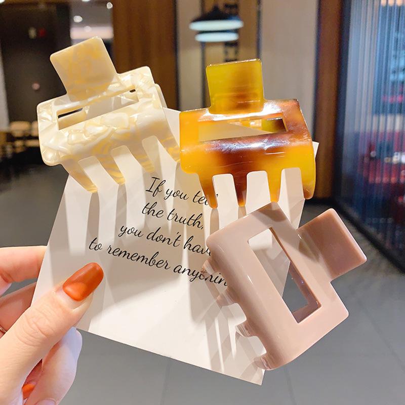 

Acetic acid clip bath plate hair clip simple geometry medium ins clip headwear hair card hair accessories female, Multi-color