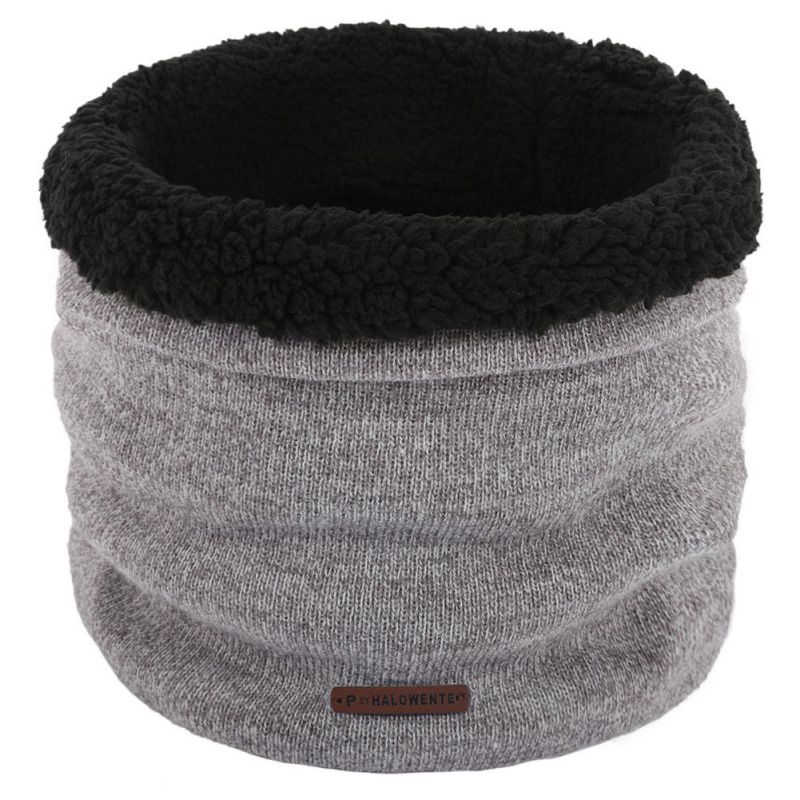 

Winter Windproof Neck Warmer Knitted Scarf Warmer Loop Scarf Double-Layer Infinity ZL07