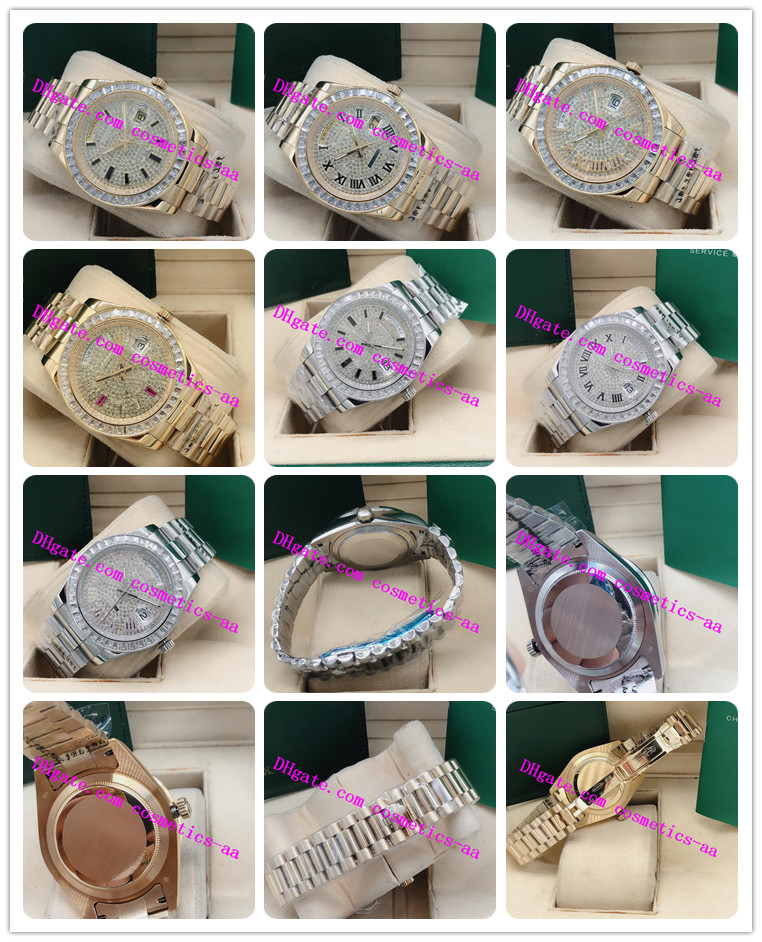 

Fashion Watch 8 Style Mens 41mm Pave Full Diamond Dial Steel Bracelet 228239 218399 Asia 2813 Movement Mechanical Automatic Men's Watches, Make waterproof