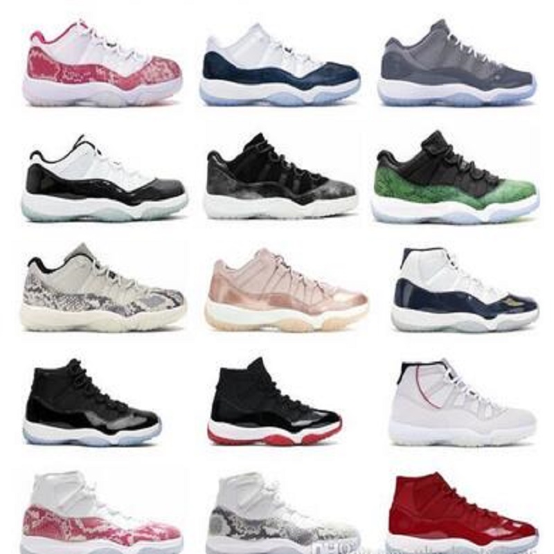 

Jumpman 11 11s bred mens basketball shoes concord 45 cap and gown space jam snake light bone fashion men women shoes, Metallic silve