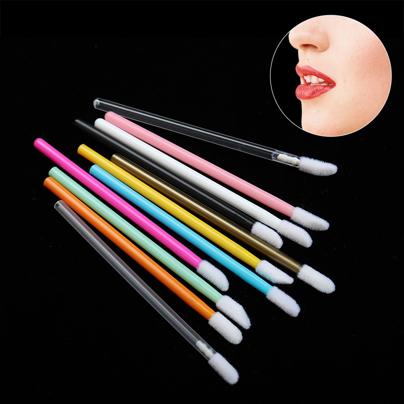 

50/100pcs Make Up Synthetic Disposable Lip Brush Lip Pencil Lipstick Gloss Wands Applicator Makeup Brushes Soft Tool Accessories