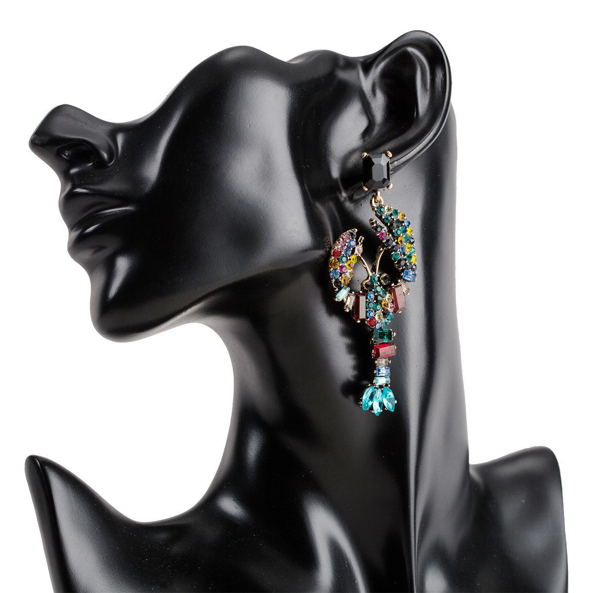 

Exaggerated lobster style acrylic diamond earrings female earrings