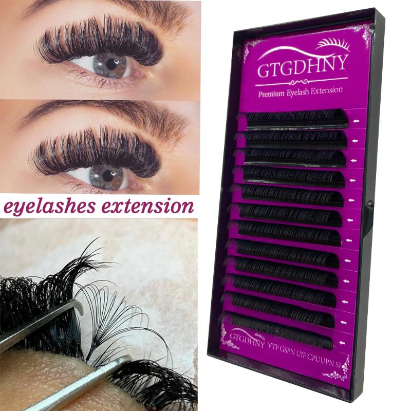 

GTGDHNY Private Label Lash Extension Tray Supplies 8-25mm Cashmere Mink Silk Individual Russian Volume Classic Eyelash Extension