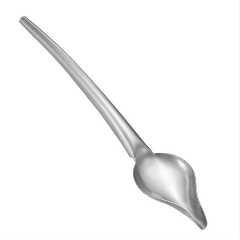 

2 Pieces Saucier Drizzle Spoons with Tapered Spout, 8.98 Inches Decorating Spoon, Decor Spoon Drop for Precision Drawing