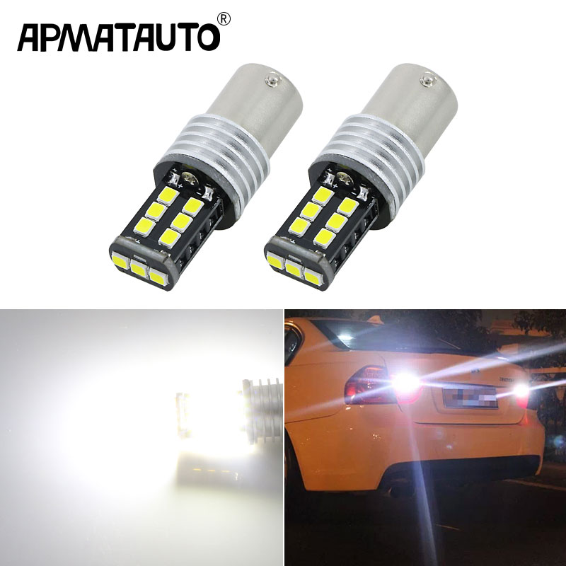 

Apmatauto 2x LED Backup Reverse Light Bulbs 1156 p21w with Samsung Chips For 3/5 SERIES E30 E36 E46 E34 X3 X5 E53 E70 Z3 Z4, As pic