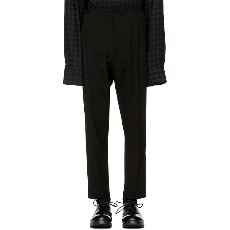 

men' casual pants slim fit and small feet classic, Black