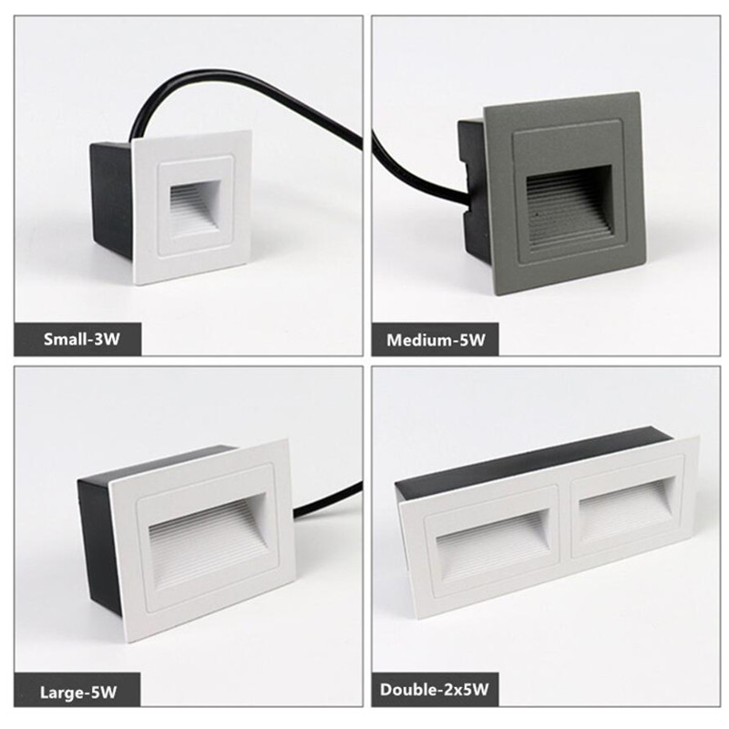 

Outdoor 10W Warm White LED Step Light Waterproof Stair Light Wall Embedded Underground Lamp Lighting Deck Footlight 85-265V IP67