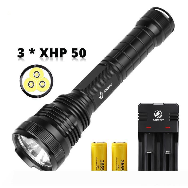 

XHP50 Powerful LED Flashlight Waterproof LED Torch Explosion proof aluminum alloy For outdoor professional lighting