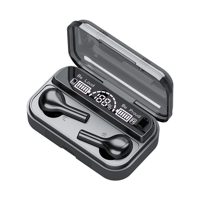 

278 TWS Wireless Bluetooth Earphones 2200mAh LED Display Touch Control Headphones Sports Waterproof Headset Earbuds With Mic, Black