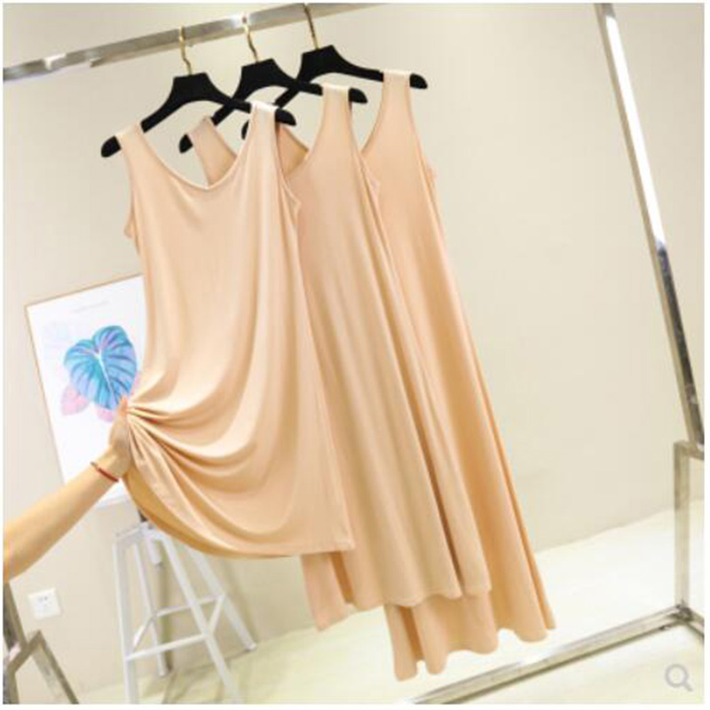 

2020 women's full slips sfull petticoat woman dress slip underdress bottoming straight petticoat femme slips woman intimates, Color4