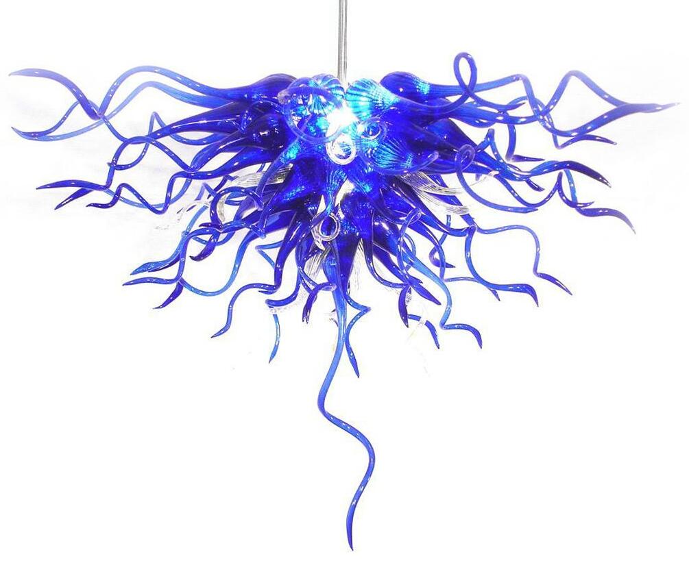 

Flower Blue Lamps Hand Blown Murao Glass Chandeliers Lightings EC UL Certificate LED bulbs light Italy Style