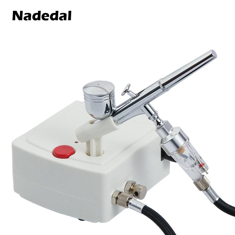 

Nasedal Dual-Action Airbrush Compressor 0.3mm Airbrush for Nail Art Makeup Tattoo Model Cake Car paint Paint Spray Gun