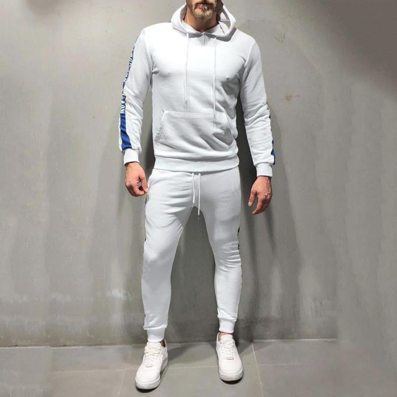 

Harajuku Sweatshirt Suits Men' Autumn Winter Pocket Sweatshirt Top Pants Sets Sports Suit Tracksuit Autumn Winter Clothing, Orange
