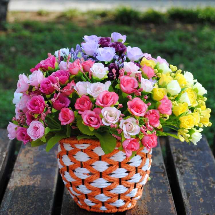 

21 head artificial silk rose flower decorative Flowers for Wedding party Flower Home Decoration bouquet