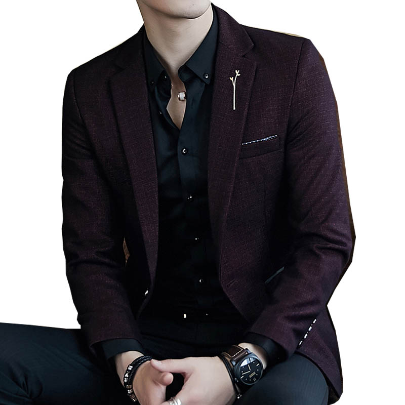

Striped Blazer Mens Slim Fit Blazer Slim Masculino Business Casual Mens Stylish Spring Autumn Dot Striped Blazers, Black 2