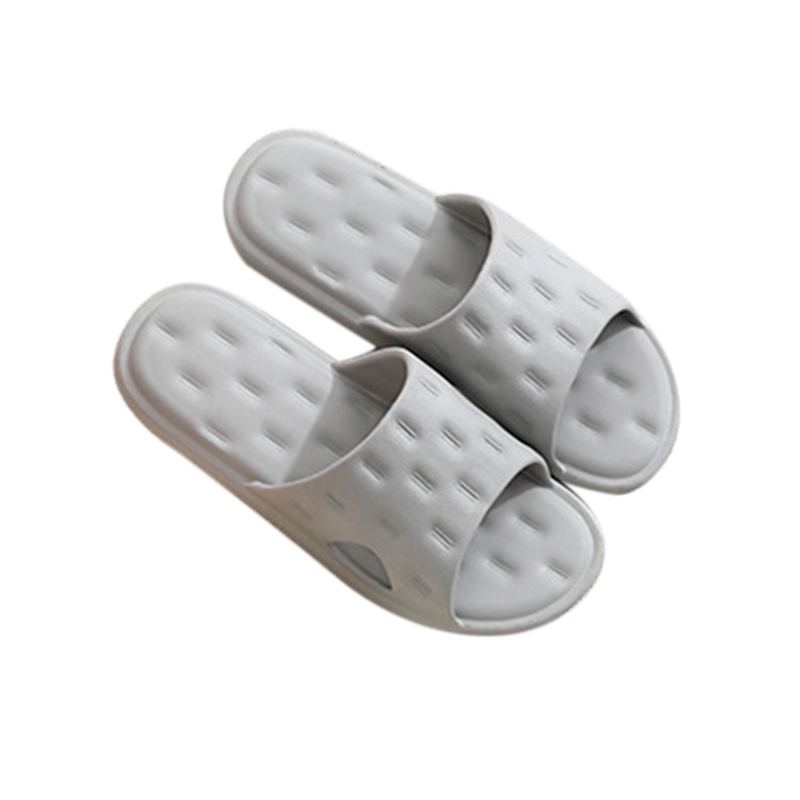 

FGGS-1 Pairs Summer Bathroom Slippers Women Men Flip Flops Simple Shower Couple Sandals Female Slides Chaussures, Gray2