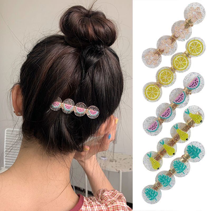 

Fashion Transparent Fruit Hairpin Side Bangs Hair Clip Barrette Women Headwear X7YA