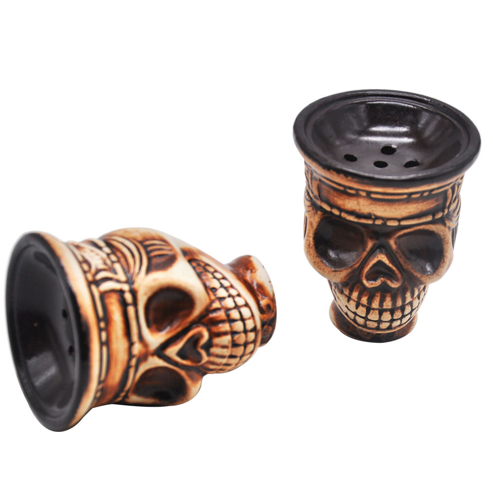 

2020 Skull Shisha Bowl Hot Sale Factory Price Ceramic Shisha Head Bowl Free Shipping DHL TNT Have In Stock
