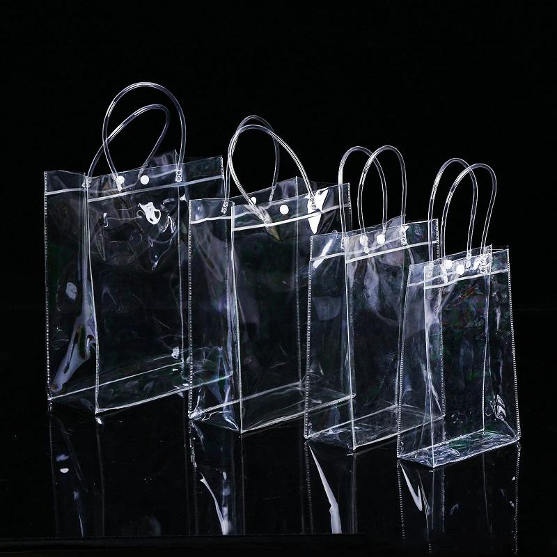 

Clear PVC handbags Gift bag Makeup Cosmetics Universal Packaging Plastic Clear bags 10 Sizes for choose