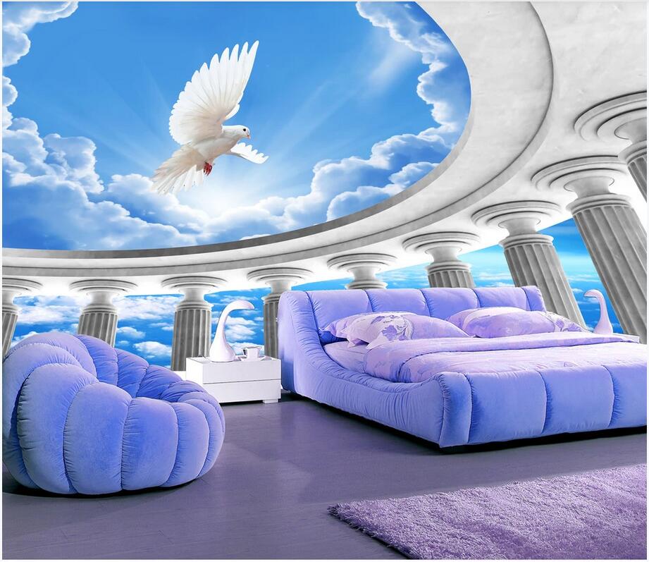 

Custom photo wallpaper mural 3d wall paper Peaceful Roman Column Ultra-clear 3D stereo TV background wall home decor wallpaper for walls 3 d, Non-woven wallpaper