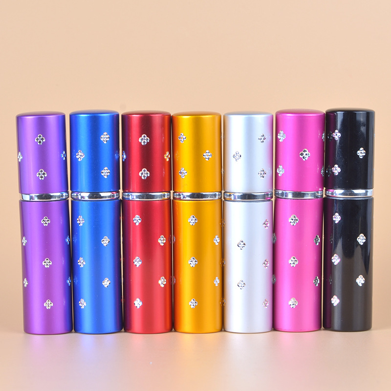 

10pcs/lot 5ml 10ml Travel Bottle Glass Perfume Bottle With Spray Aluminum Empty Spray Glass Atomizer Parfum