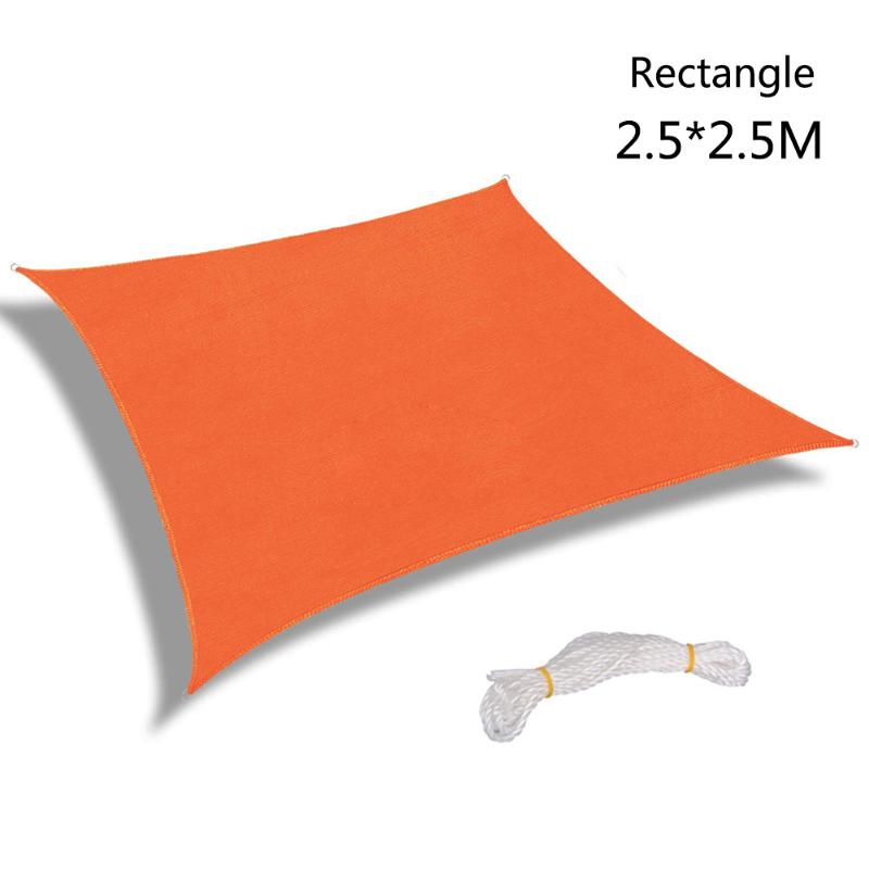 

New 250*250 / 200*300 CM Rectangle Canopy Sun Shade Sail Water Resistant UV Block Patio Awning for Outdoor Garden Sun Shelter