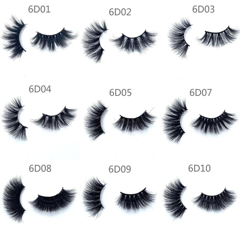 

Wholesale bulk 30 pairs Mink False Eyelashes 3D Mink Lashes big white tray Lashes Makeup Dramatic Long 6D01