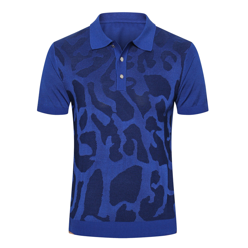 

Billionaire polo shirt men silk 2020 spring new style comfort casual turned down collar geometry pattern freely free shipping, Purple