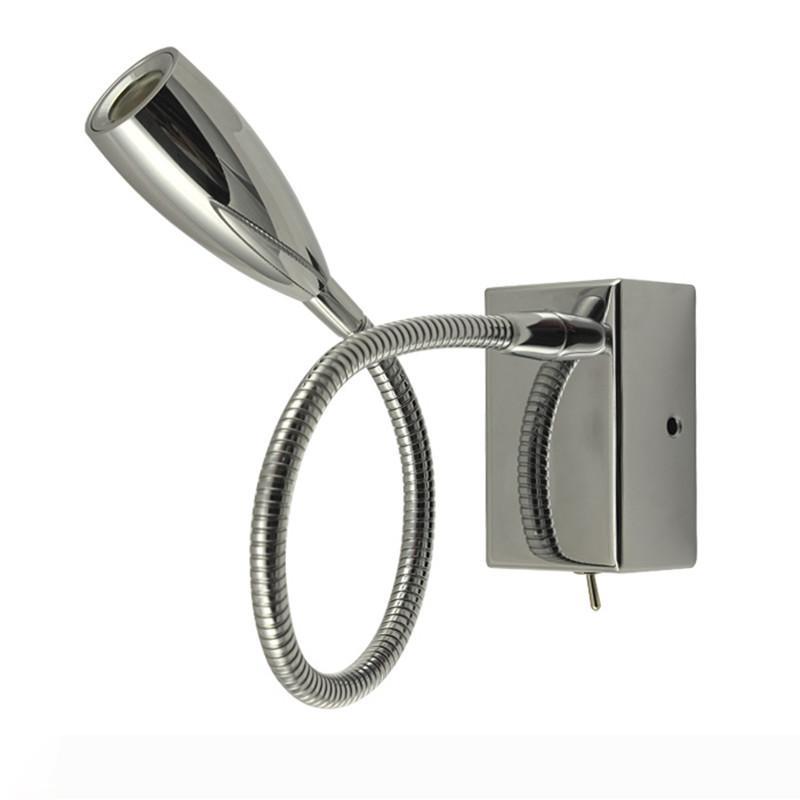 

TopocH 2x LED Gooseneck Lights Free Delivery 200LM 3W CREE LED Aluminum Hose Flexible Healthy Light Chrome finish AC100-240V DC12V 24V