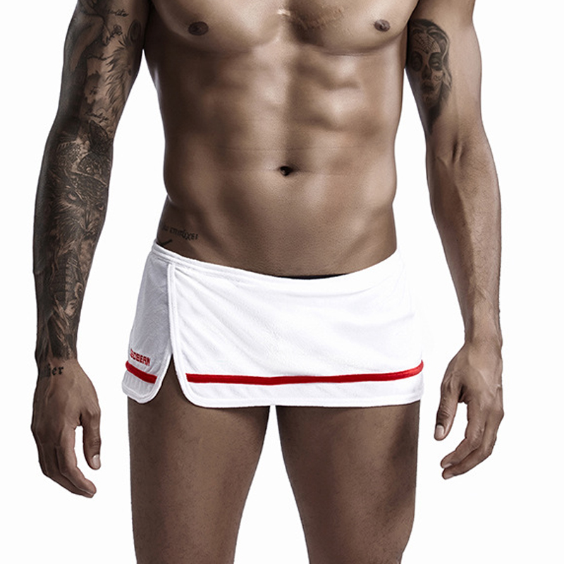 

Sexy low-rice male indoor shorts culotte casual 100% pure cotton Arrow pants men sleepwear Shorts casual home pajamas pants men, Black