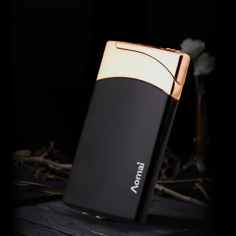 New Gas Lighter Torch Jet Lighters Flat Windproof Metal Cigar Lighter 1300 C Butane Lighter Cigarette Accessories-image-560299972
