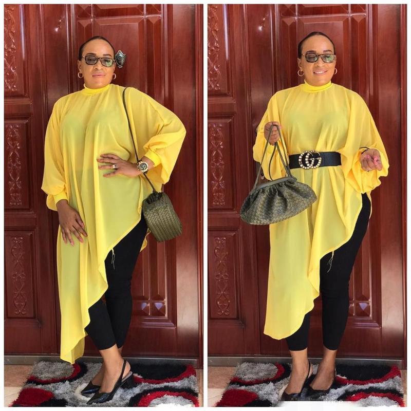 

New style African Women clothing Dashiki fashion Pure color chiffon Irregular hem loose dress size S - 5XL ML542