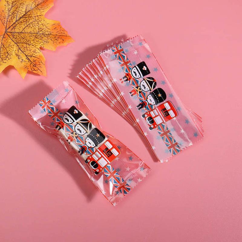 

500pcs/lot Nougat Wrapping Bag Cartoon Little Puppet Double-decker Bus Homemade Party DIY Sugar Gift Packaging Milk Taffy Bag
