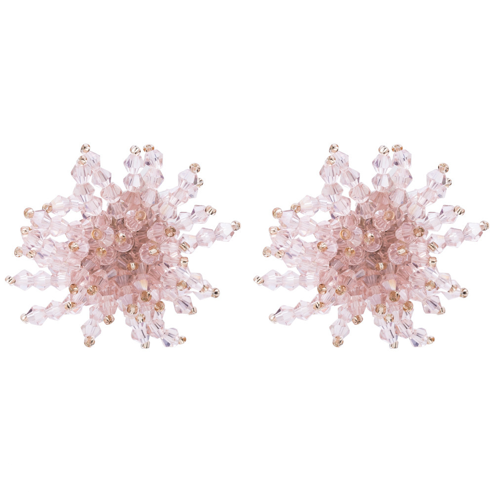

EH8425 exaggerated diamond crystal flower earrings women's fashion woven Bohemia Korean