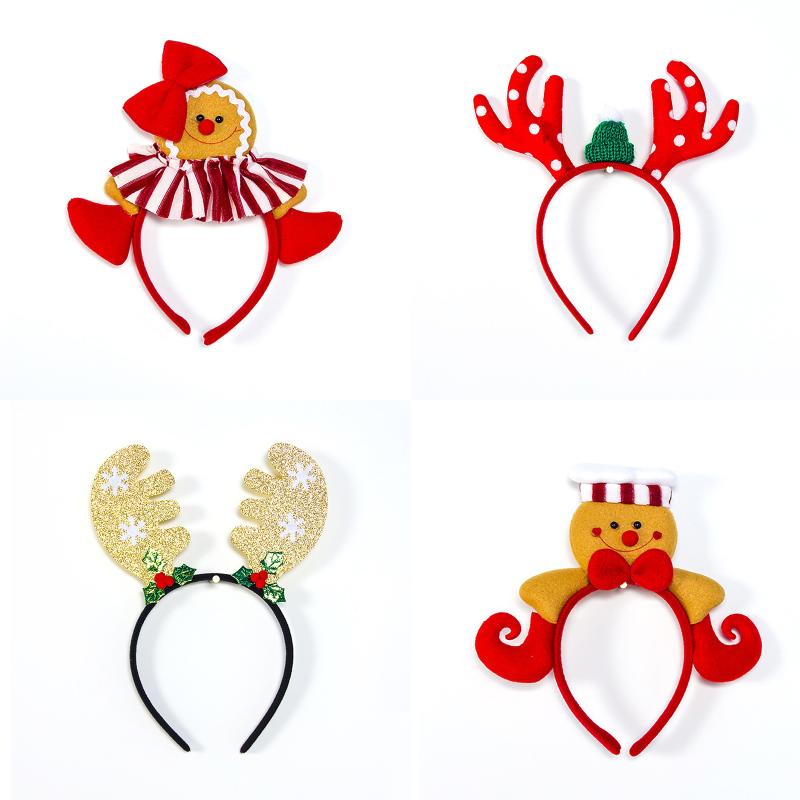 

Christmas Headband Horns Cosplay Antlers Christmas Deer Ears Snowflake Santa Gift DIY Party Decoration Xmas kids Gifts