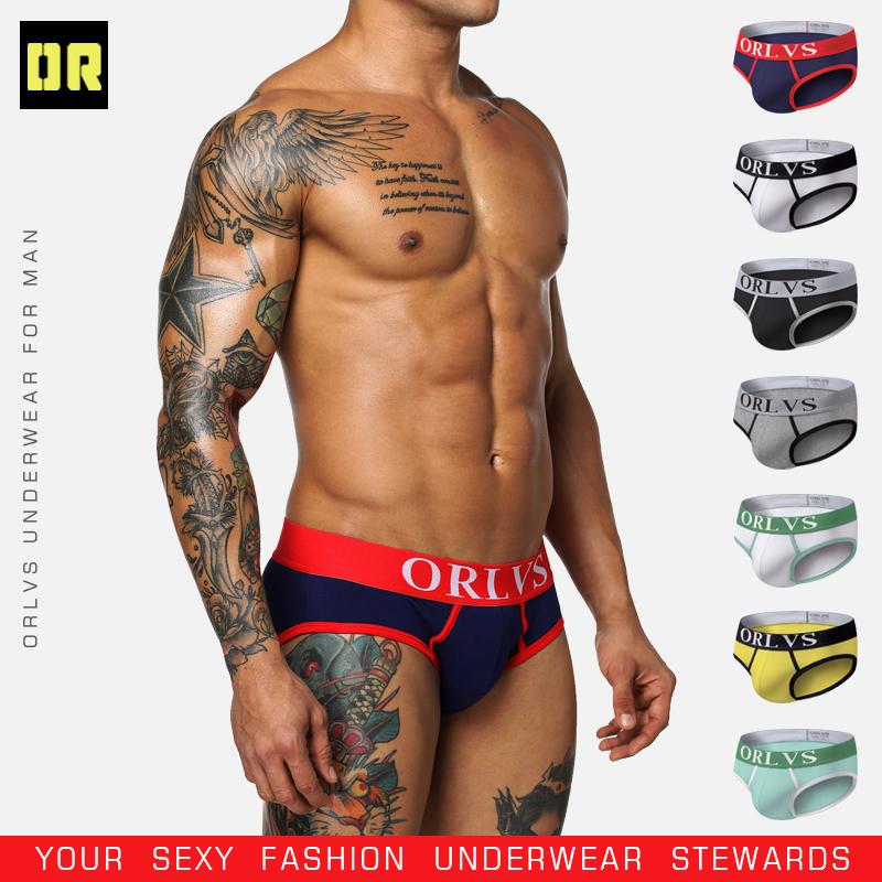 

ORLVS Men Briefs Bikini New Brand Men Underwear Sexy Male Briefs Breathable Gay Mens Underpants Brief Shorts Male Underwear, Navy blue