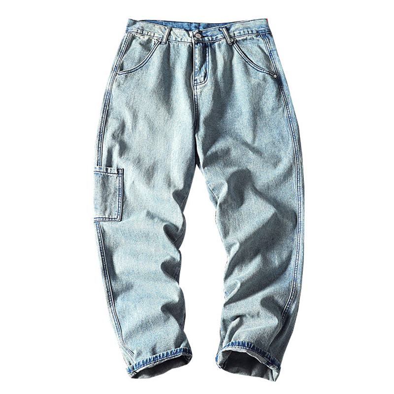 

100% Cotton Men Jean Streetwear Mens Jeans Mens Pants Ankle Skinny Men Full Length Jeans High Quality Plus SIze -5XL, 51