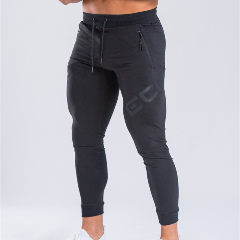

Men Pants printing Jogger Autumn Casual Mens Sweatpants Sportswear Long Trousers New Straight Pants Man Fitness Clothing, Black