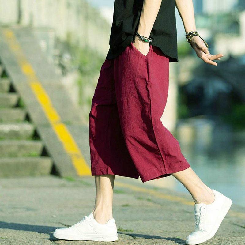 

Baggy Cotton Harem Pants Men 2020 Korean Vintage Solid Men Women Hip Hop Plus Size Wide Leg Pant Pantalone Homme Trousers, White