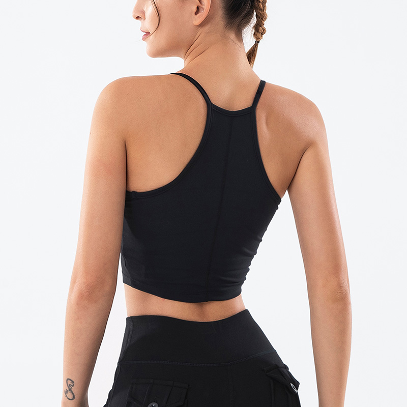 

Seamless Women Yoga Bra Sports Bras Quick Dry Running Push Up Shockproof Sports Tops Training Slim Fitness Gym Sportswear, Black