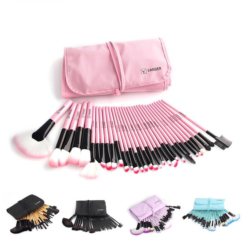 Makeup Brushes Set Pink Beauty Stylish Cosmetics Eyebrow Shadow Powder Pincel Make Up Maquiagem Tools Pouch Bag-image-566076571