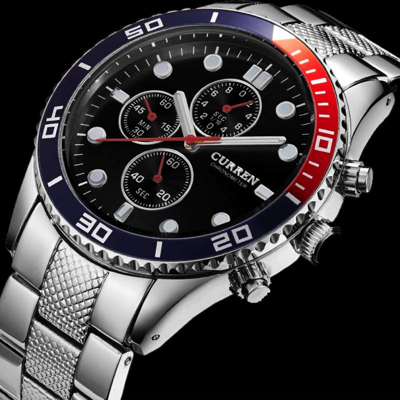 

hot new fashion famous Curren brand casual men male business clock steel army classic luxury wrist quartz watch gift, Cu802802