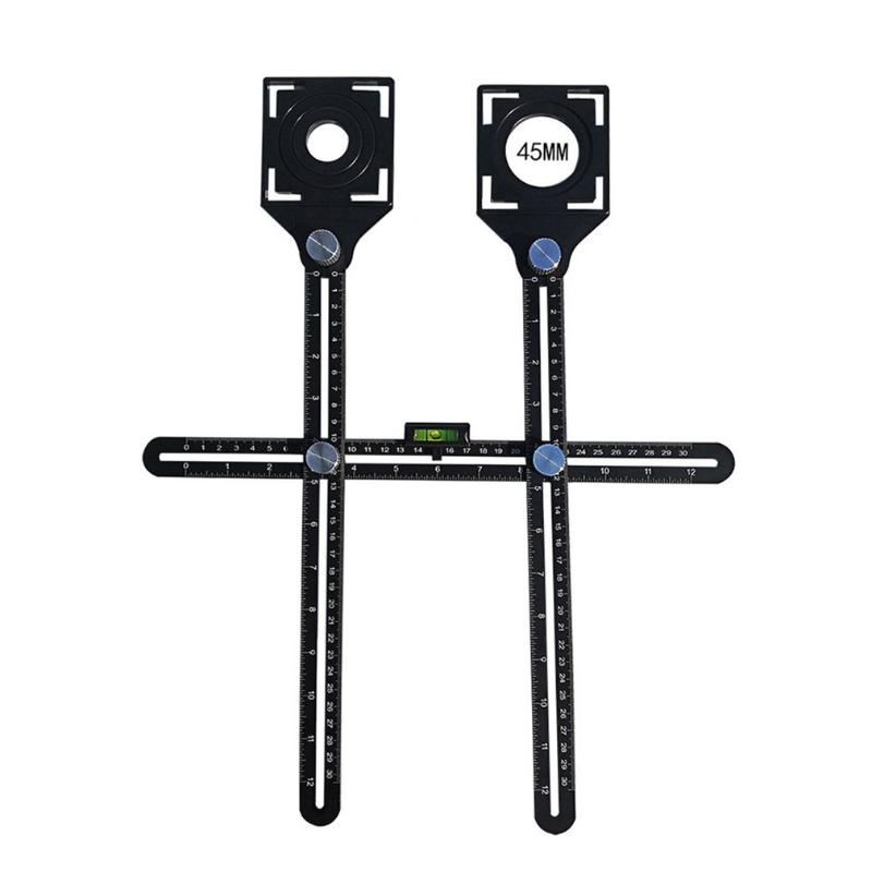 

Multi Angle Measuring Ruler Protractors Adjustable Ruler Floor Tile Hole Locator Glass Woodworking Universal Puncher